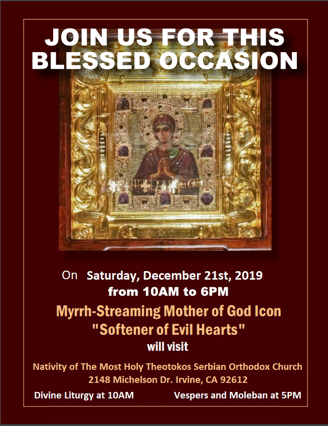 Myrrh-Streaming Mother of God Icon “Softener of Evil Hearts”